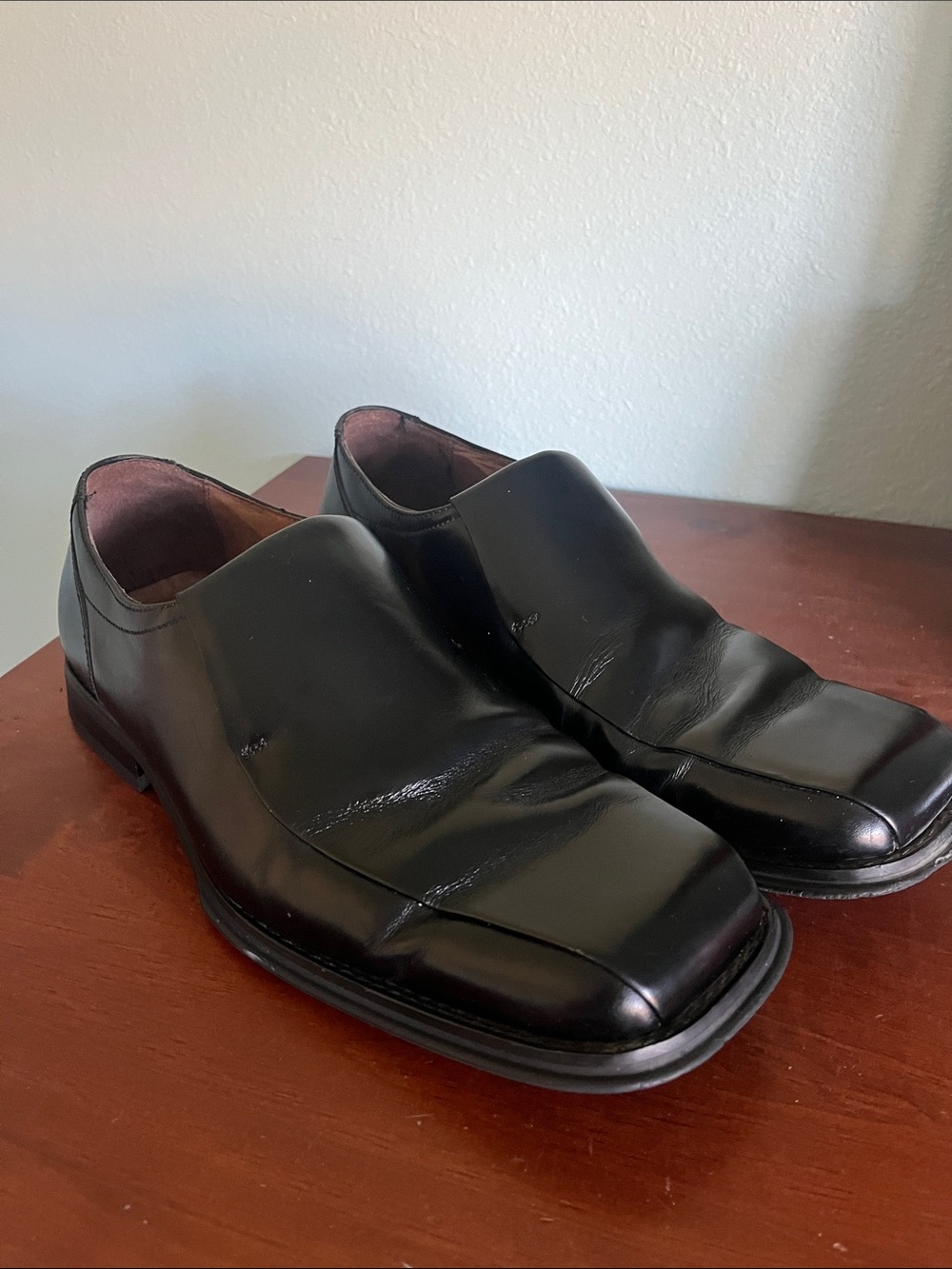 Alfani Black Leather Slip-On Dress Loafers